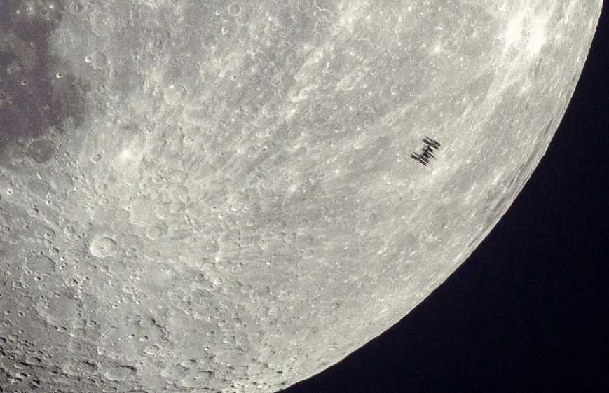 The Mysterious Spot on the Moon: It's the International Space Station